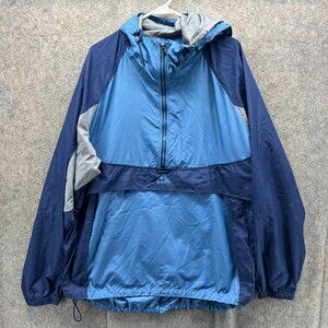 Nike ACG Jacket Mens XL Blue Gray Half Zip Hooded Windbreaker Anorak Vintage 90s